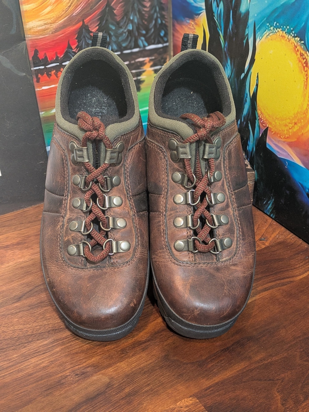 Timberland Brown Leather Hiking-Style Lace-Up Boots